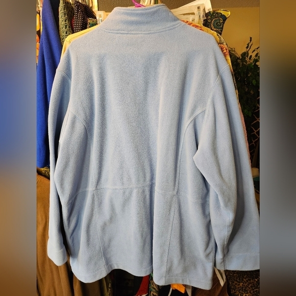 CB CASUALS SOFT LIGHT BLUE FLEECE JACKET FITS SIZES 2XL-3XL - Picture 2 of 3